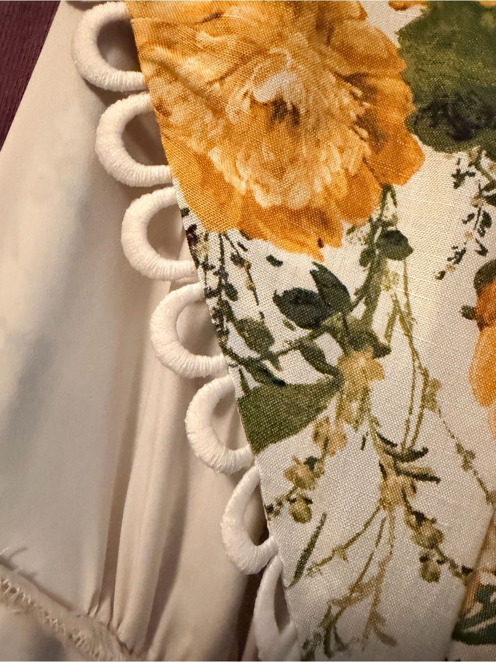 BHLDN Yellow Floral Mini Dress with Purple Accents - Picture 7 of 8